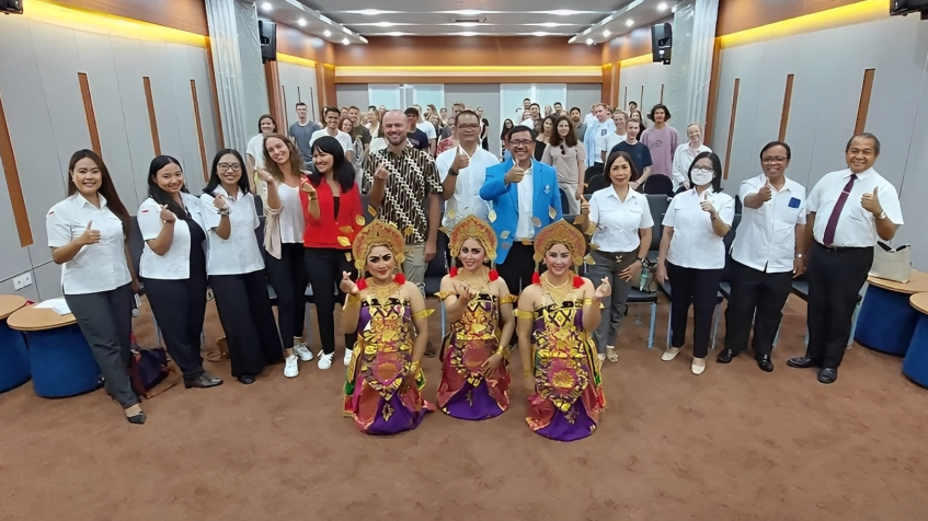 Students from the Warmadewa International Students Batch 14 Program are Orientation Day