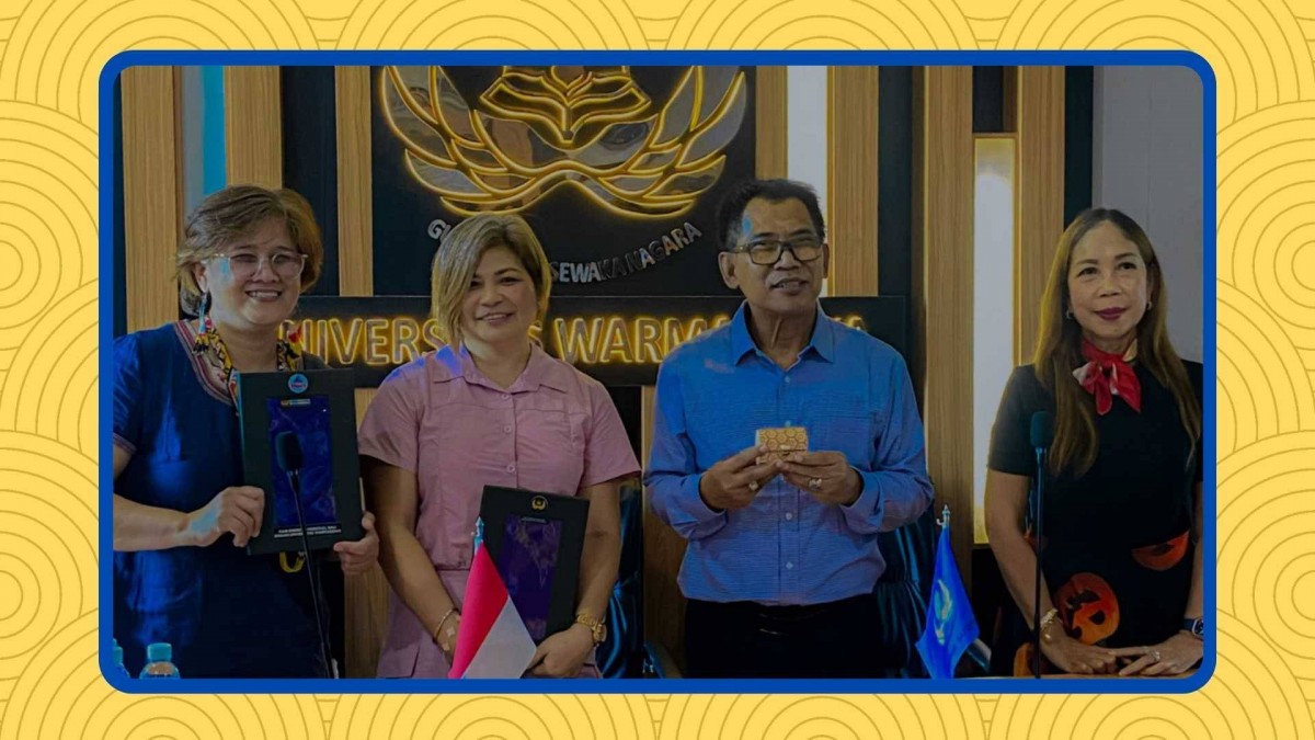 Universitas Warmadewa received a visit from Central Mindanao University at the Leadership Meeting Room